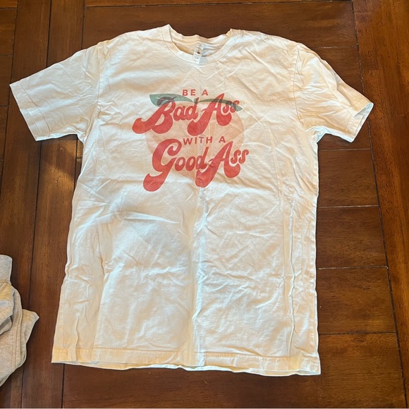 Next Level Apparel Tops - Off white shirt with funny saying